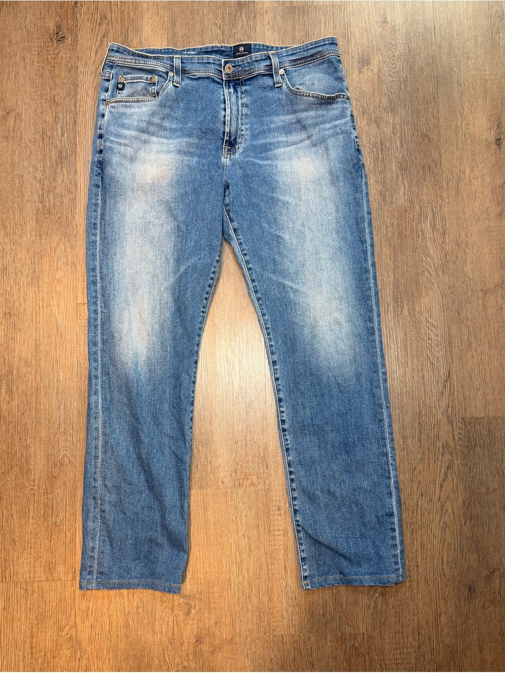 AG Adriano Goldschmied Mens 38x31 Everett Slim Straight Jeans Blue Denim Pants